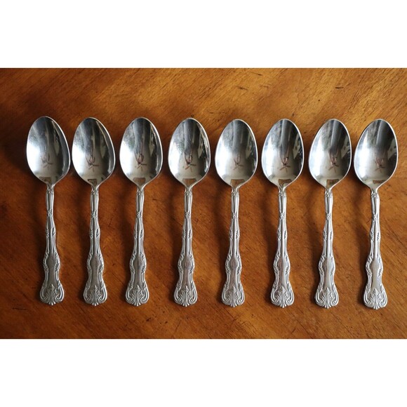 8x Table Spoon VICTORIA Reed & Barton Select 18/10 Glossy Stainless China 7.1" - Picture 2 of 9